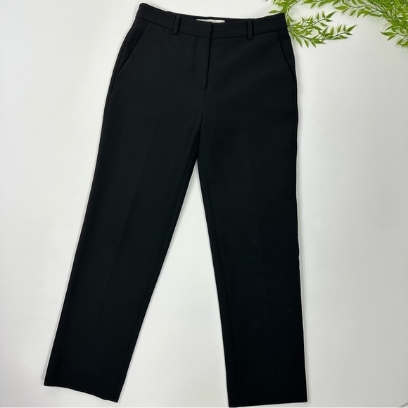 DIANE von FURSTENBERG Trouser Pants Sz 4 Black Straight - Picture 6 of 17
